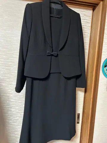 포멀 블랙 원피스 수트 세트