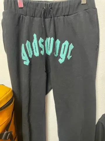 godsavage 로고 팬츠 M 블랙