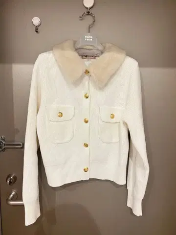 Apweiser-riche 화이트 가디건 사이즈 2