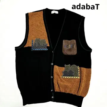 adabaT 아다바트 남성용 골프웨어 애니멀 무늬 V넥 베스트 V