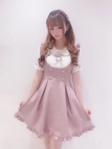 LIZLISA 백리본 프릴 점프 스커트