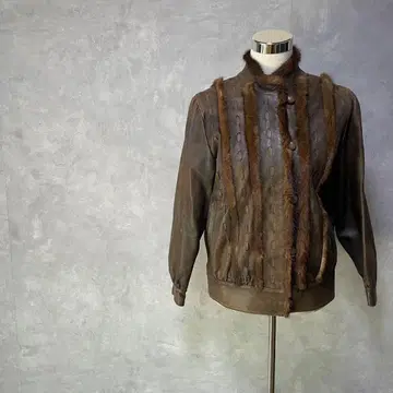 레더 재킷 케이프타운 퍼 고급스러움 다크 브라운 2981