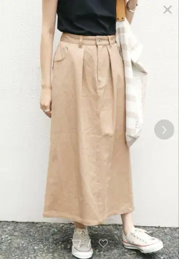 SLOBE IENA LE DENIM 프론트 턱 스커트 40