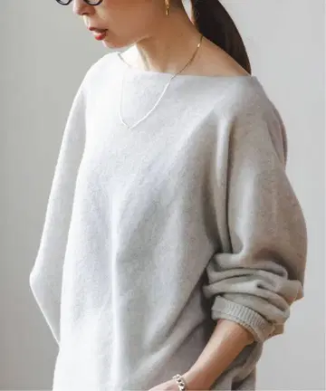 새상품급! noble 파인 울 돌먼 풀오버 그레이 B