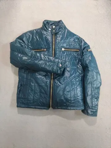 파란색 충전솜 다운 자켓 블루종