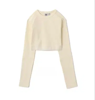 아디다스 adidas RIB LONGSLEEVE TOP 크림 화이트