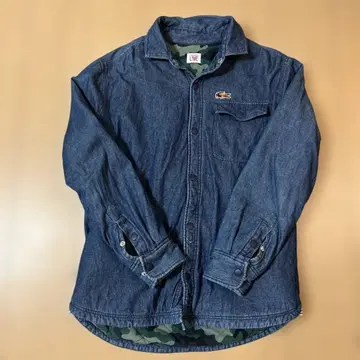 LACOSTE LIVE 데님 셔츠 카모플라쥬 안감