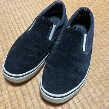 possessed 블랙 스웨이드 슬립온