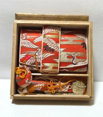 앤티크 하코세코 금실 직조 학 장기 보관품