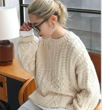 Ungrid [ WEB 한정판 ] 패치워크 케이블 니트