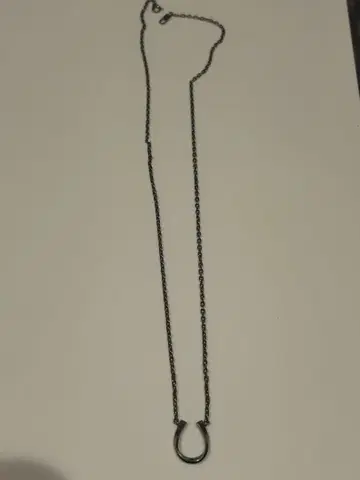 ete 호스슈 네크리스 블랙 다이아몬드 925