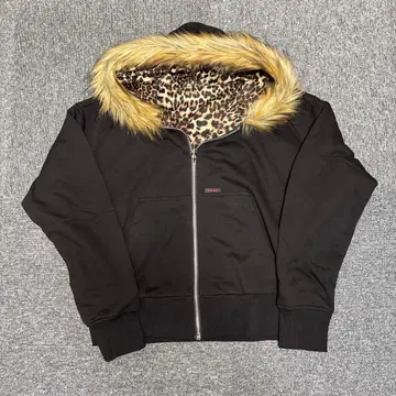 9/S project FUR ZIP HOODIE - BLACK