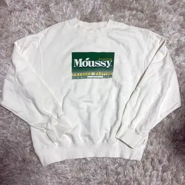MOUSSY 마우지 로고 맨투맨 트레이닝복 화이트