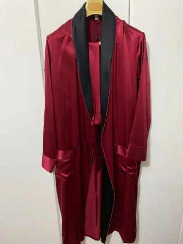 DELILYSILK 리리실크 와인 레드 실크 롱 가운