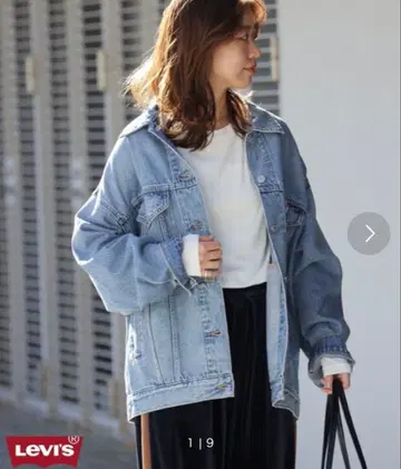 Levi's 라이트 블루 오버 사이즈 데님 자켓