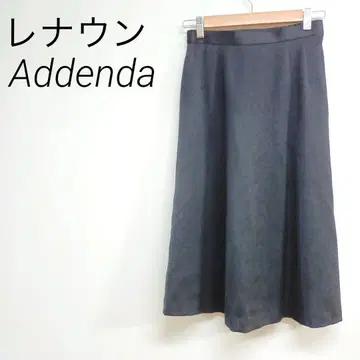 레나운 Addenda 블랙 플레어 스커트 무릎 기장 심플 캐주얼 F