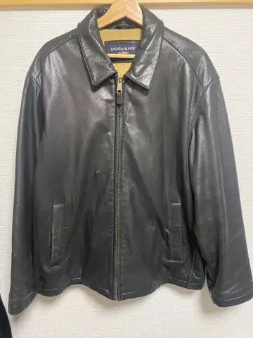 DOCKERS 블랙 가죽 자켓