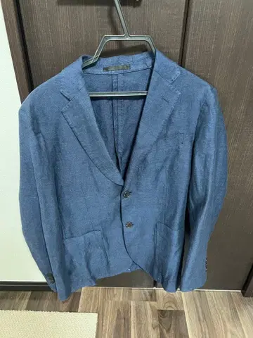 유니클로 네이비 린넨 블레이저