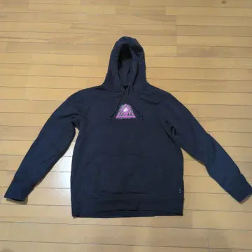 HUF 후드 부착 후드티 M 네이비 핑크 그래픽