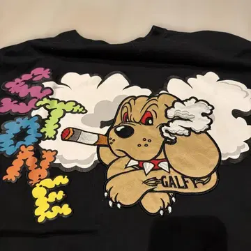 GALFY 컬러풀 강아지 그래픽 T셔츠