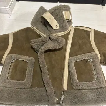 JUEMI 무스탕 자켓/FREE/폴리에스테르/BRW