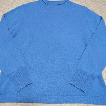 새상품 ATELIER SIX 캐시미어 100% 크루넥 스웨터 40 파랑