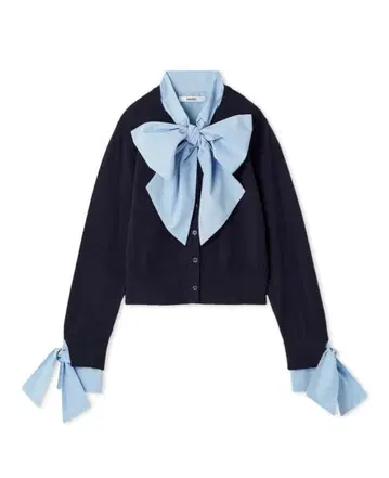 SNIDEL 보타이 도킹 니트 풀오버