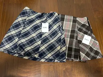 그레일 체크 스커트 M 사이즈