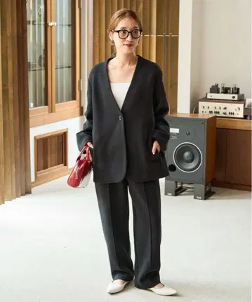 새상품: 팬츠만 FREAK'S STORE 종이상자 팬츠 블랙