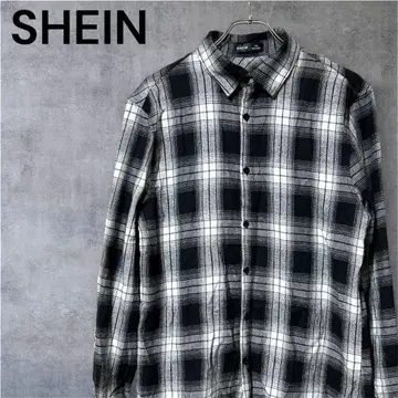 [ SHEIN ] 쉬인 (L) / 남성용 플란넬 셔츠 체크 무늬 올 패턴