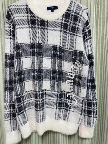 캘러웨이 체크 무늬 니트 스웨터 L