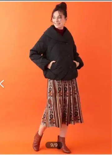 플레어 스커트 멀티 컬러 꽃무늬