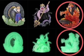 디즈니 빌런 초절정 조형 스카(컬러&축광 2종 세트)