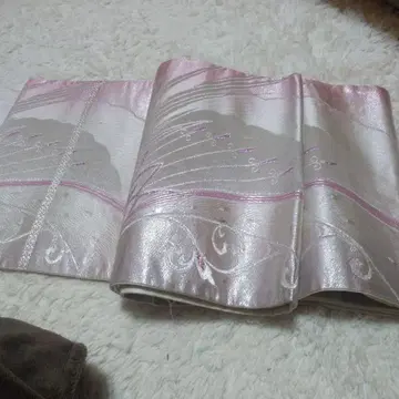 주말 가격 인하 핑크 계열 깃털 무늬 기모노용 오비