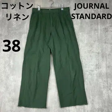 저널 스탠다드 면 린넨 카키 팬츠 컷오프