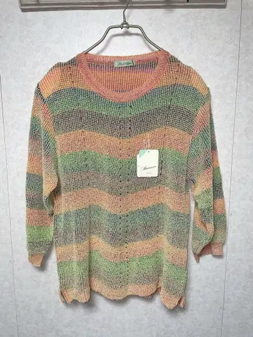 [ 새상품급 ] Shavonne 샤봉 니트 스웨터 보더 7부 소매