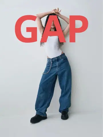 인기 GAP 배기 데님 초와이드