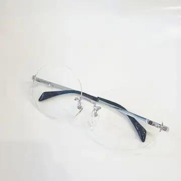 우시지마 군 패션 안경 둥근 안경 무테 라운드 투 포인트