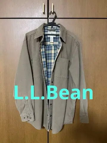 L.L.Bean 긴팔 데님 셔츠 체크 무늬 안감