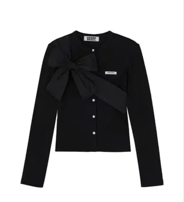 미사용 새상품 CRANK SEOUL 리본 블랙 긴팔 가디건