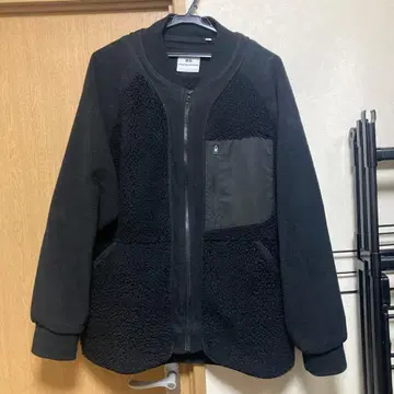 블랙 플리스 자켓 XL 유니클로