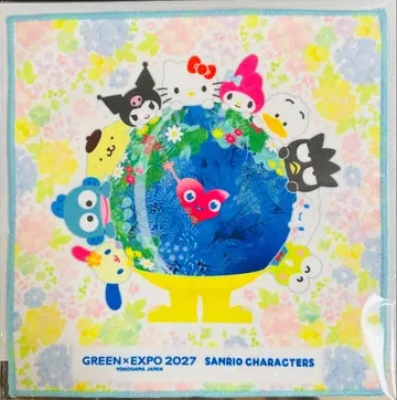 [ 완판템 ] 뚱크뚱크 산리오 콜라보 손수건 타월 요코하마 꽃박람회