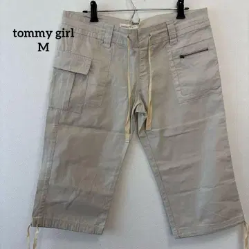 토미걸 베이지 7부 기장 카고 팬츠 M