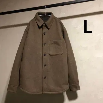 새상품급 유니클로 오버 셔츠 자켓 브라운 L 남녀 공용
