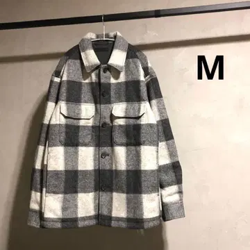 새상품급 유니클로 오버 셔츠 자켓 그레이 M 남녀 공용