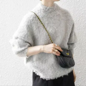 새상품 SHIPS 택류 없음 모헤어 샤기 터틀넥 풀오버