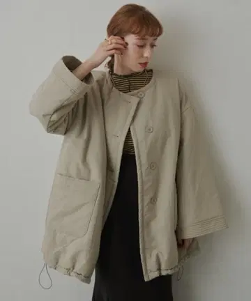 hinari 노카라 충전솜 스티치 코트