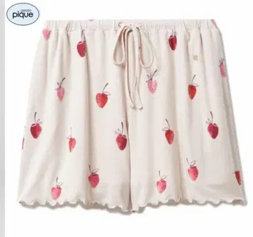 새상품 완판템 젤라또피케 스트로베리 모티브 숏팬츠 베이지