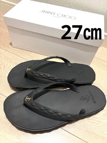 지미추 러버 샌들 27cm 블랙
