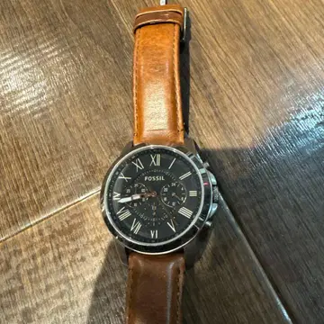 FOSSIL 손목시계 브라운 가죽